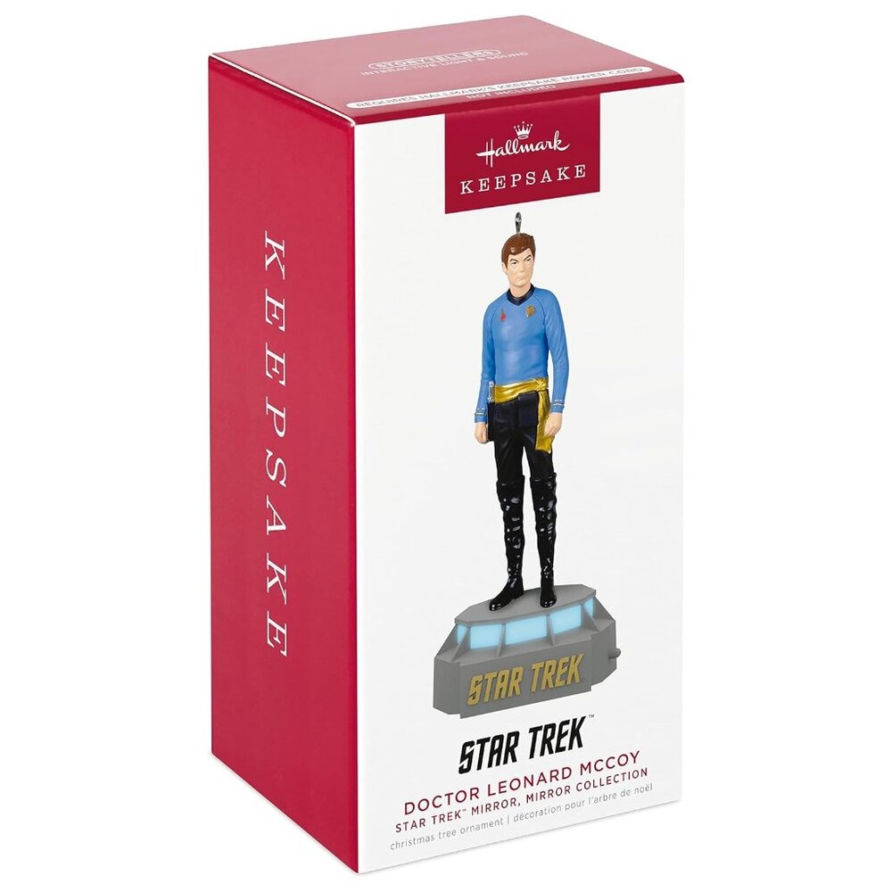 New! Star Trek Dr. McCoy Hallmark Keepsake Storyteller Ornament Light + Sound